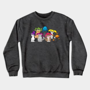 Mushroom Cats Gang Crewneck Sweatshirt